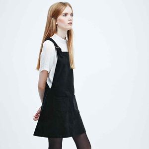 URBAN OUTFITTERS SKIRT OVERALLS- BLACK MEDIUM